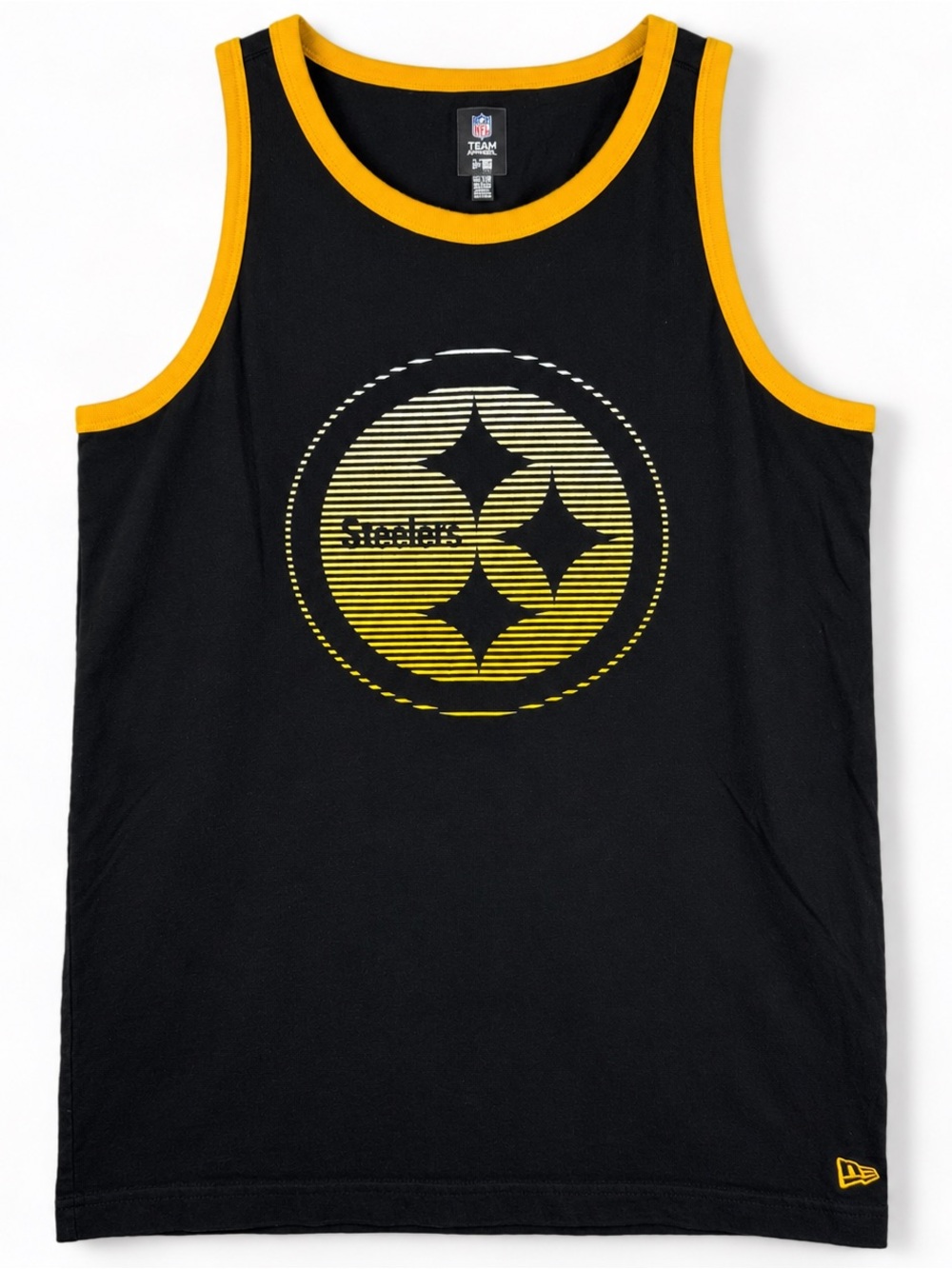Pittsburgh Steelers New Era Ombre Logo Tank Top Black Gold L NFL